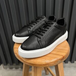 Siyah Deri Sneaker