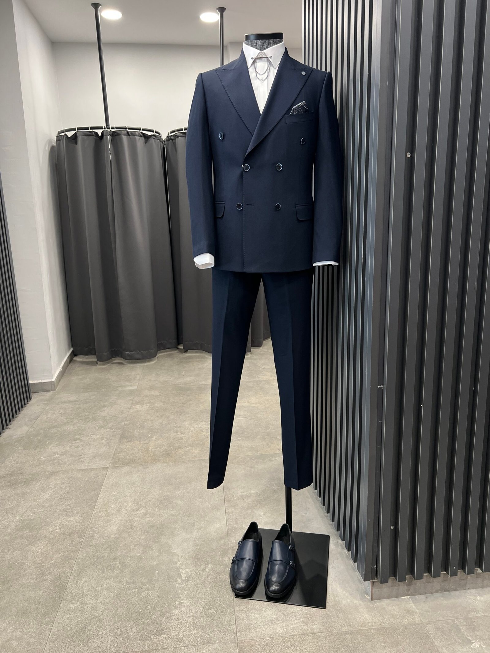 Lacivert Kruvaze Takım Elbise Tomford