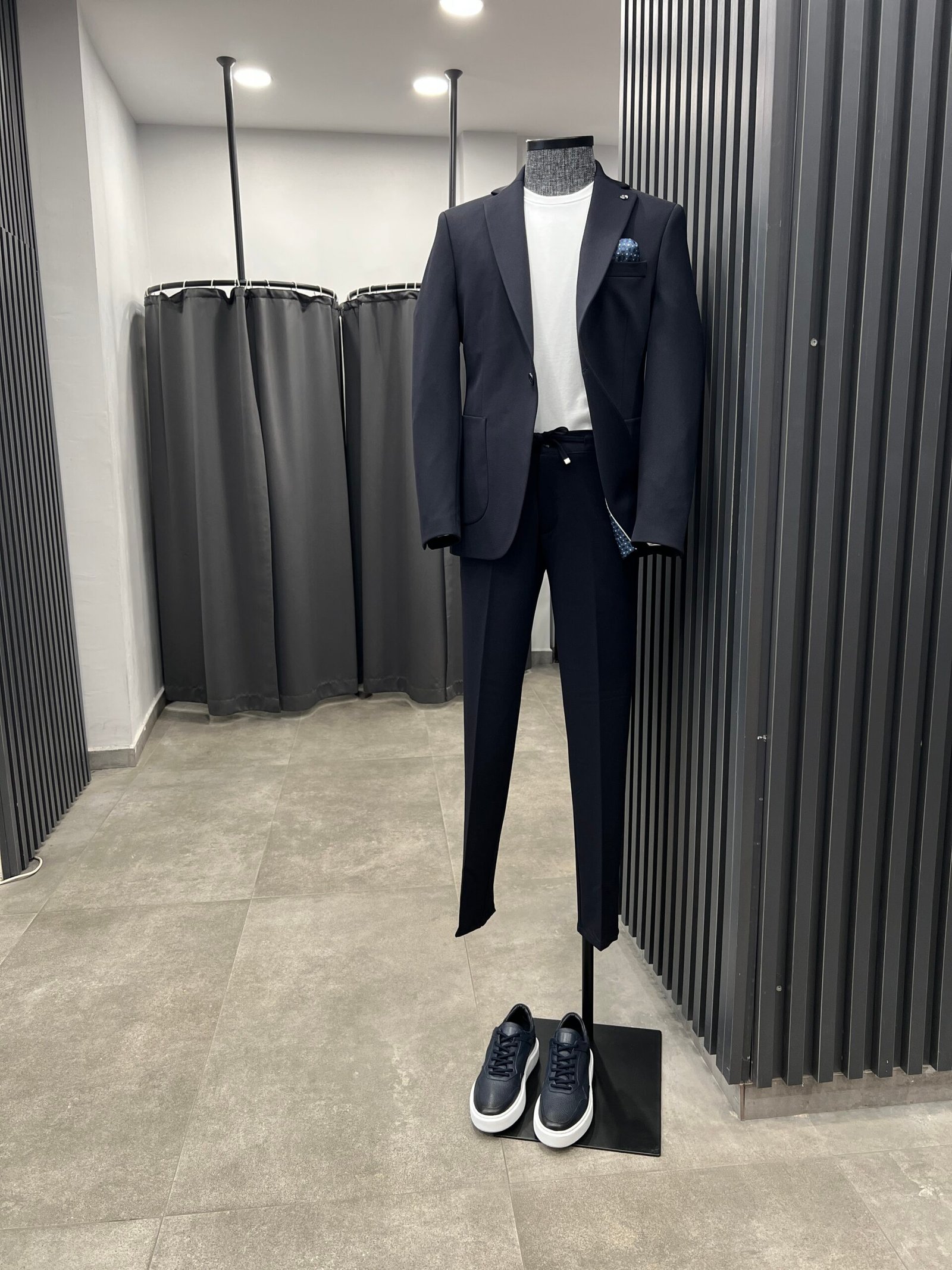 Lacivert Örme Jogger Takım Elbise